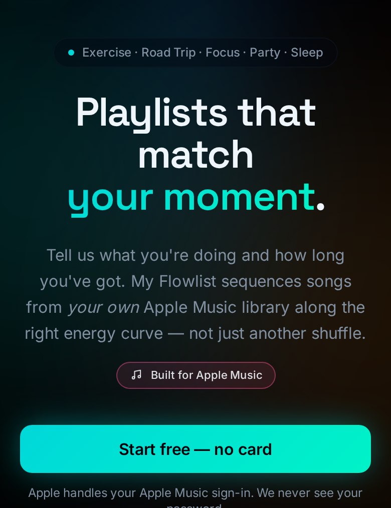 My Flowlist — pick a moment